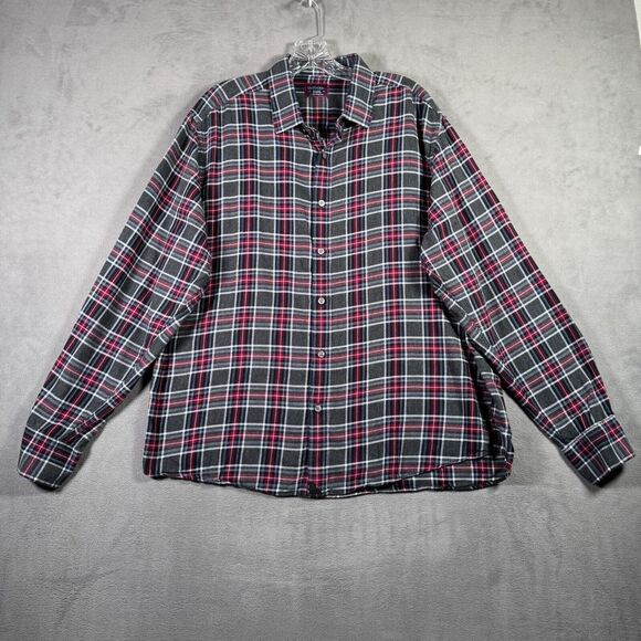 UNTUCKit Other - UNTUCKit Shirt Mens Size XL Black Red Plaid Flannel Button Long Sleeve Outdoor